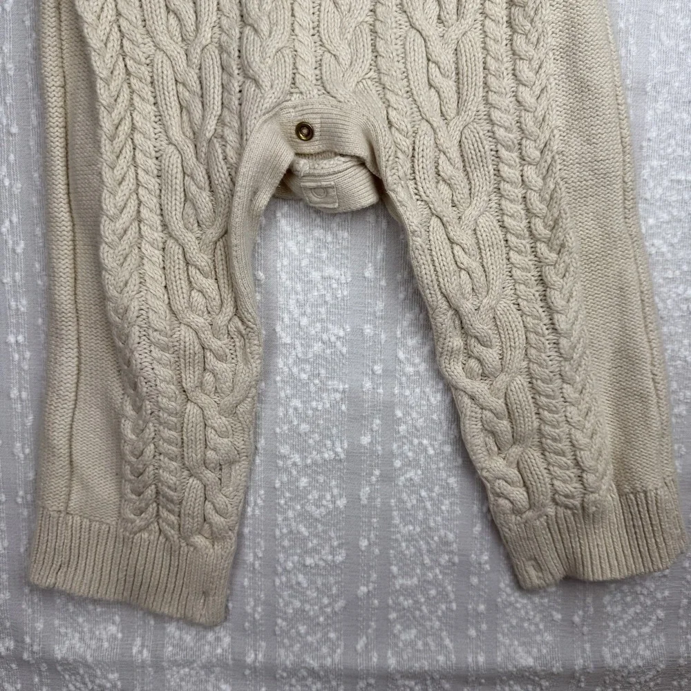 Baby‎ Gap Infant Cable Knit Chunky Romper Size 18 24 Months Fleece Neutral Cozy